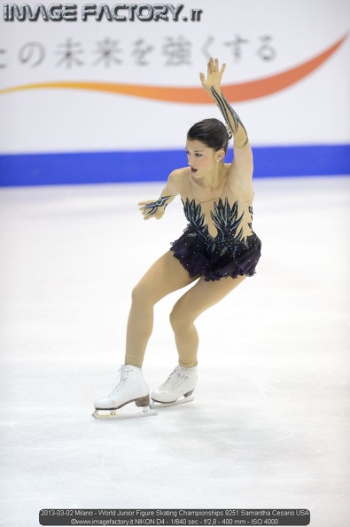 2013-03-02 Milano - World Junior Figure Skating Championships 9251 Samantha Cesario USA.jpg
